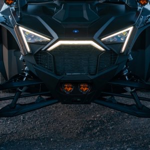 Polaris Turbo R Revolve Pod Lights - Grille - Rigid Industries - 360-Series Amber PRO Grille Kit - Amber - `17-`27 Polaris Turbo R Revolve Pod Lights - Grille - Rigid Industries - 360-Series Amber PRO Grille Kit - Amber - `17-`27